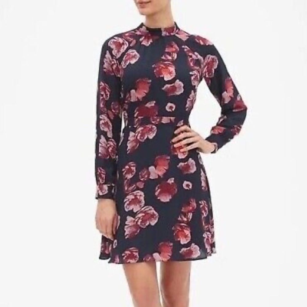 Banana Republic Floral Blouson Sleeve Dress - 6
